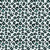 Smaller Leopard Spots Animal Repeat Pattern Print in Turquoise Blue and