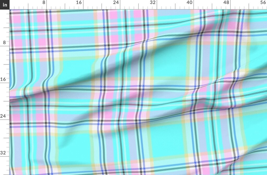 Large Royal Floridian Tartan Check Plaid Fabric design