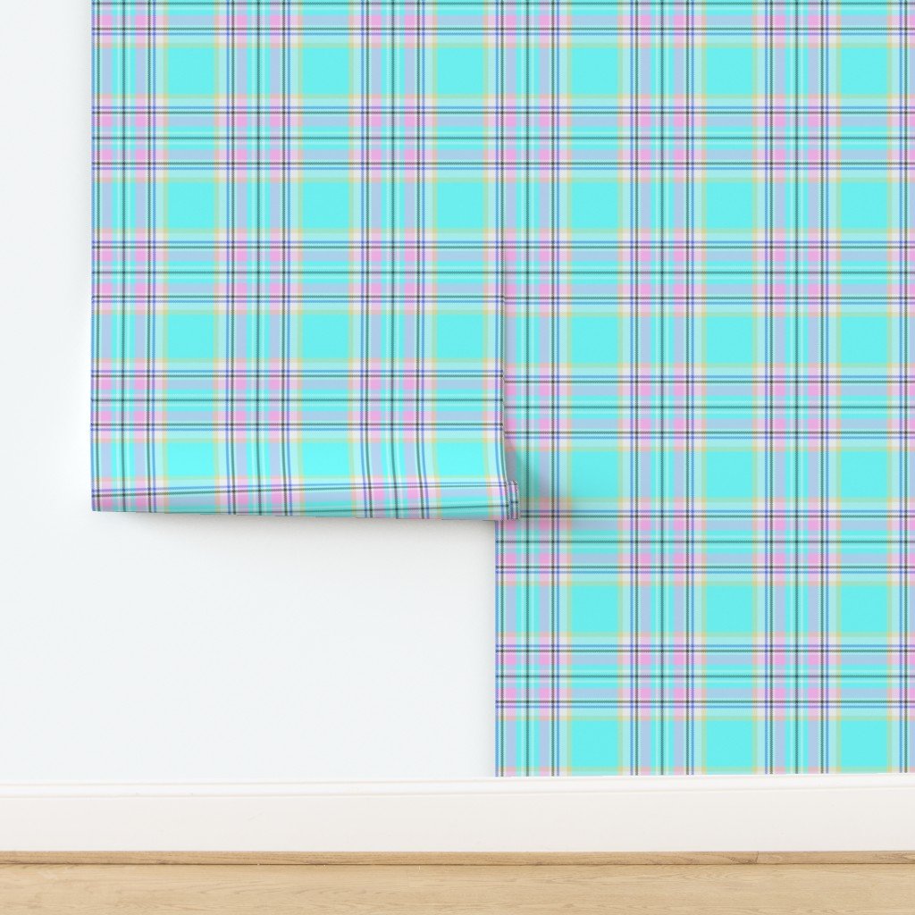 Large Royal Floridian Tartan Check Plaid Wallpaper design