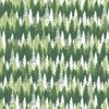 Endless Evergreen Forest with Fir Trees in Shades of Green and White