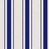 French Blue Antique Vintage Mattress Ticking Stripe on Cream
