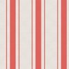 Coral Red Antique Vintage Mattress Ticking Stripe on Cream