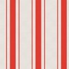 Carnelian Red Antique Vintage Mattress Ticking Stripe on Cream