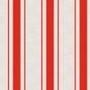 Ruby Red Antique Vintage Mattress Ticking Stripe on Cream