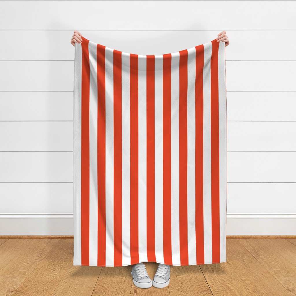 Citrus Orange Vertical Tent Stripes Florida Colors of the Sunshine Fabric florida citrus fabric