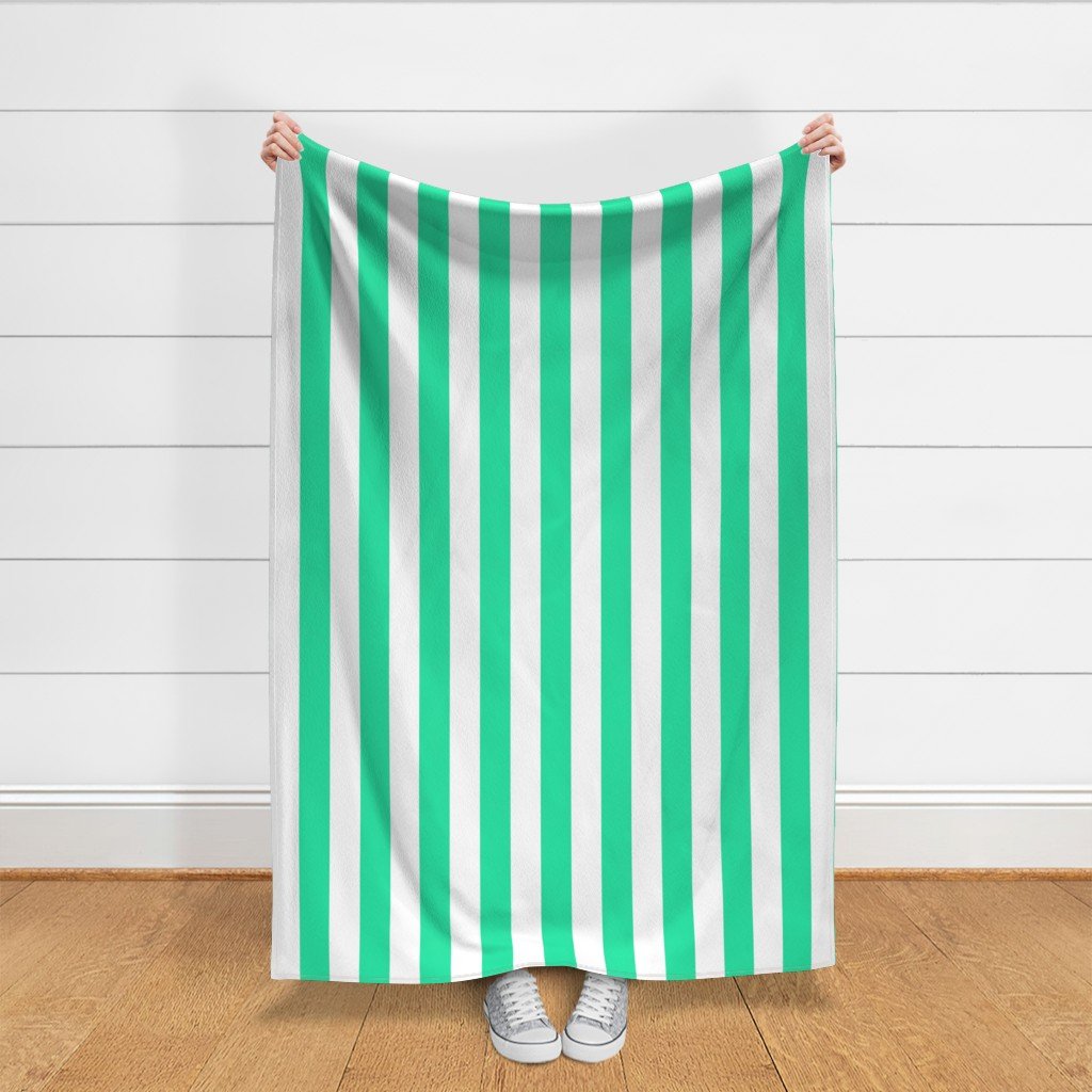 SeaMint Vertical Tent Stripes Florida Colors of the Sunshine State Fabric mint water fabric