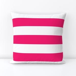 Florida Flamingo Pink Horizontal Tent Stripes Florida Colors of the Interior Collection Home Decor Collection horizontal stripes throw pillow design
