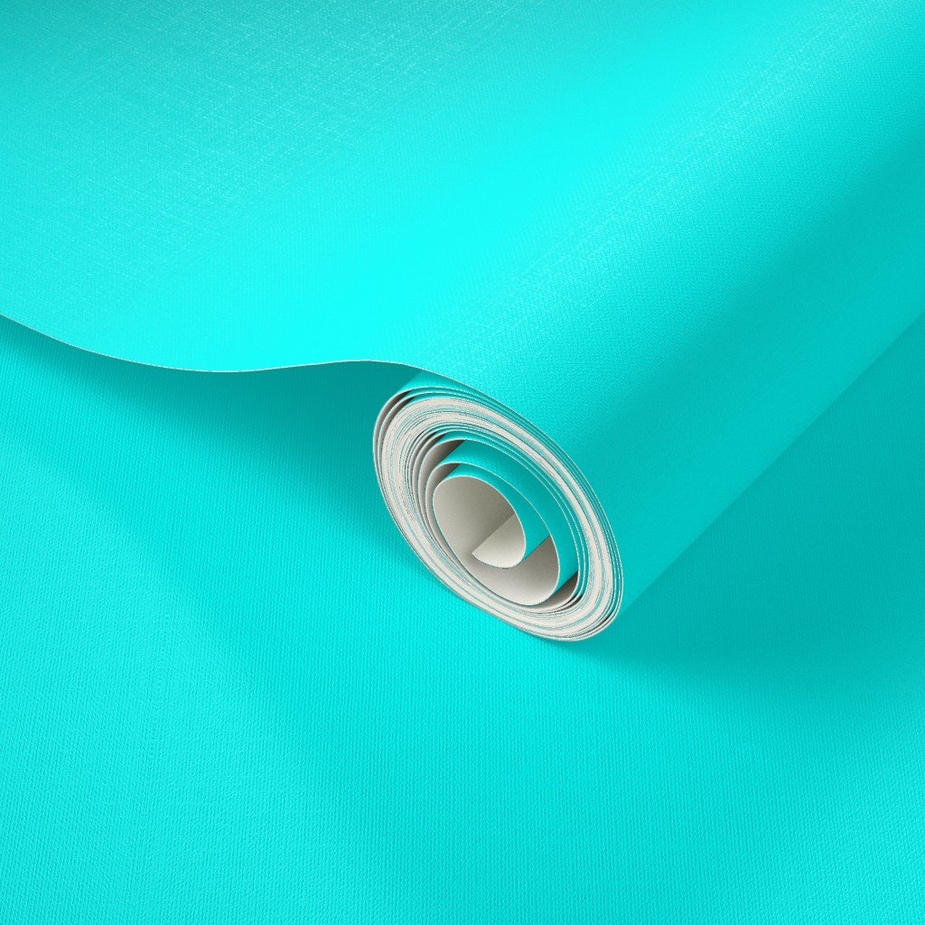 Neon Aqua Blue Coordinate Solid for Neo Deco Prints Wallpaper solid neon wallpaper