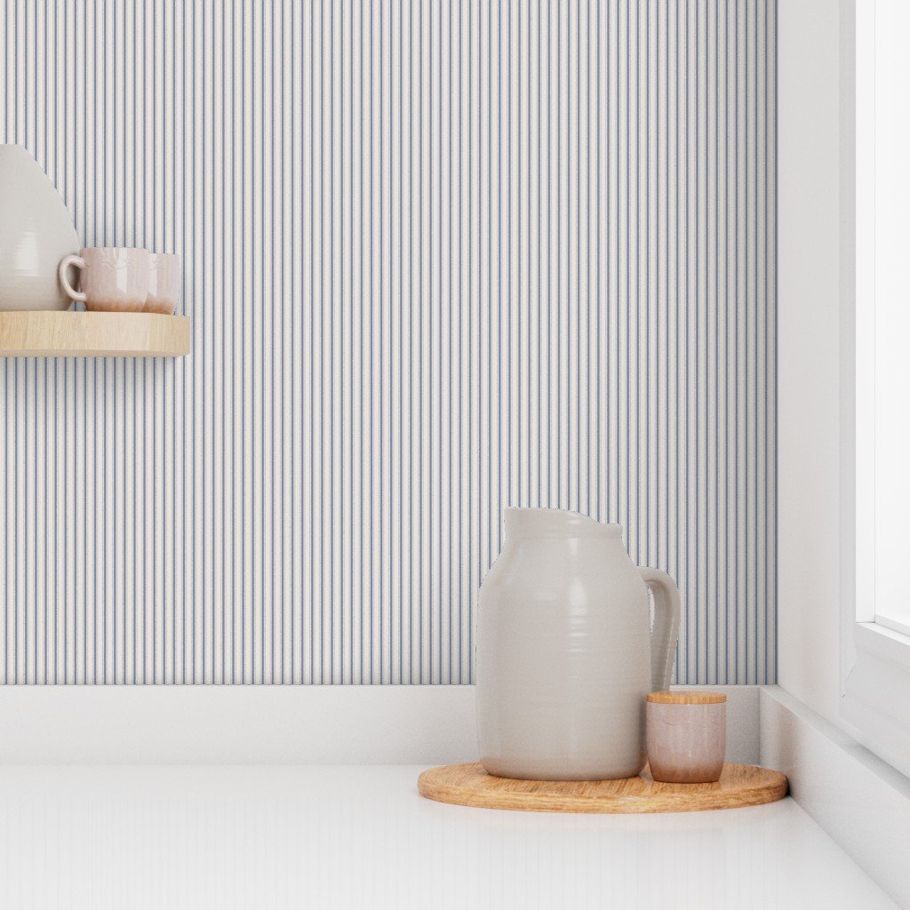 Micro Stressed Blue Denim Mattress Ticking Wallpaper denim blue wallpaper