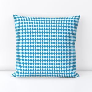 Oktoberfest Bavarian Blue and White Mini 1 inch Diagonal Diamond Pattern Home Styling Collection Home Styling Collection blue diamonds throw pillow design