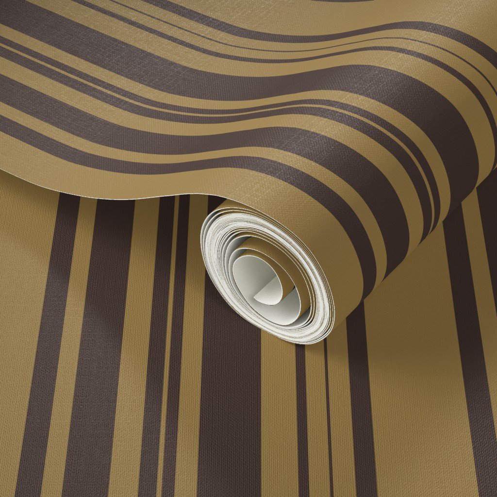 Louis Brown and Tan Dog Coordinate Vertical Stripes Print Wallpaper brown and tan wallpaper
