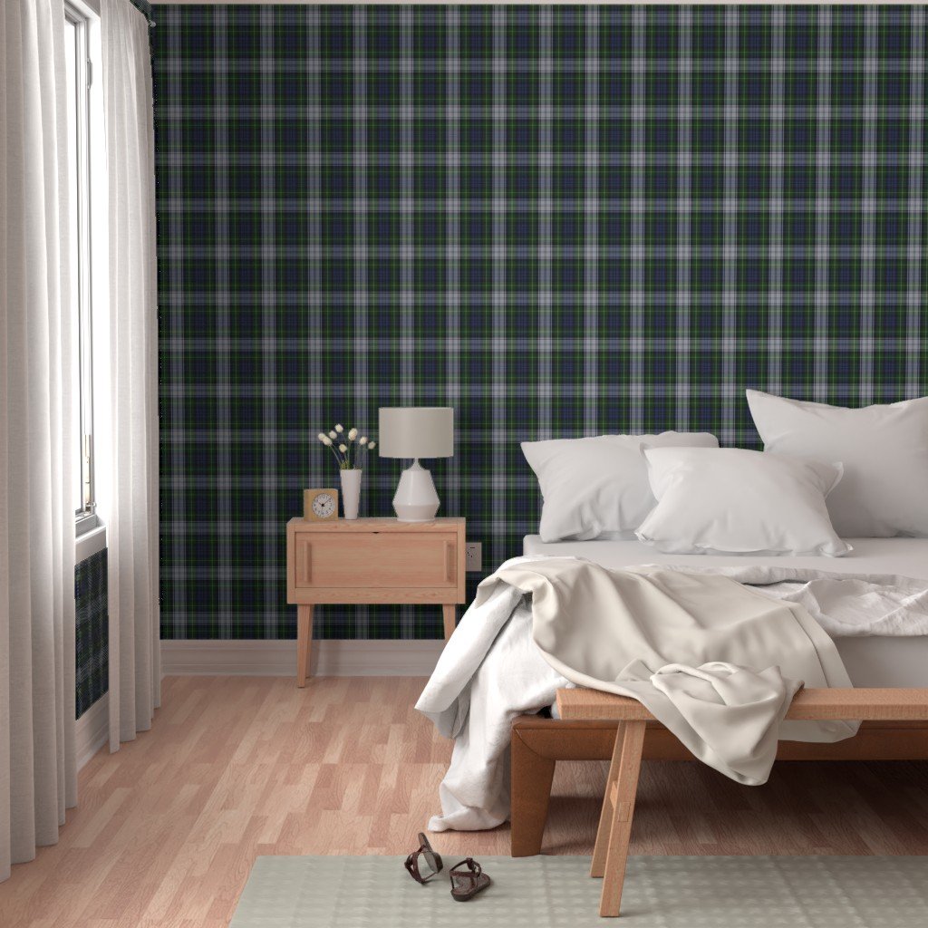 Larger Dress Gordon Scottish Tartan Plaid Pattern Wallpaper highland clan wallpaper