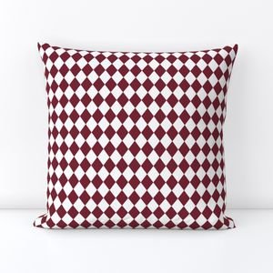 Small Wine and White Diamond Harlequin Check Pattern Design Collection Home Decor Collection harlequin pattern throw pillow design