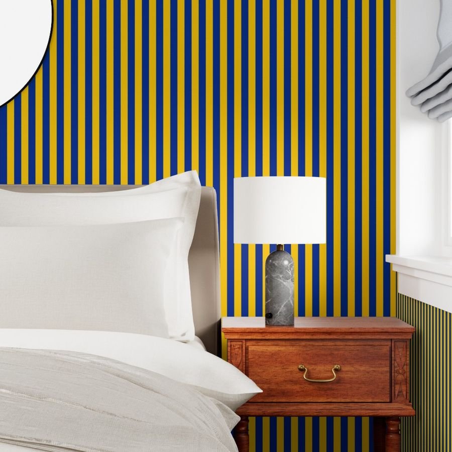 School Colors Vertical One Inch Stripe Blue and Gold Mairemont HS Wallpaper mariemont blue wallpaper