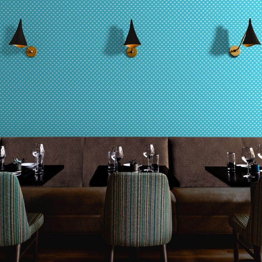 Mini Turquoise with Pale Grey Crowns Turquoise Wallpaper crowns wallpaper