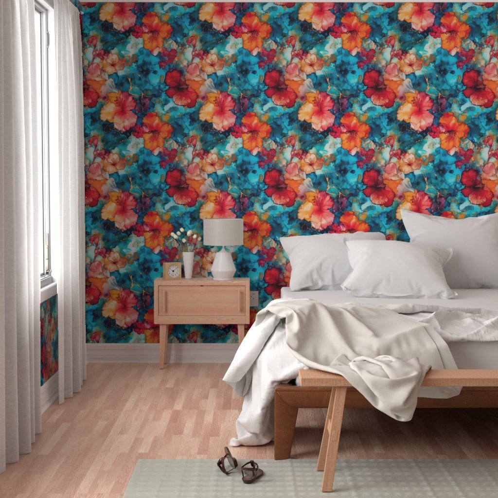Hawaiian Alcohol Ink Wallpaper abstract hawaiian wallpaper