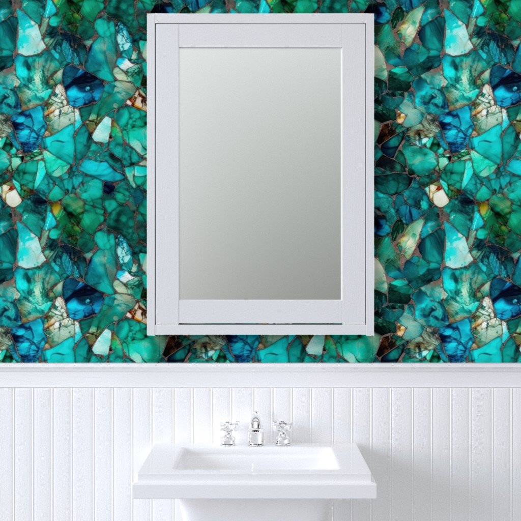 Green and Blue Seaglass 2 Wallpaper sea glass wallpaper