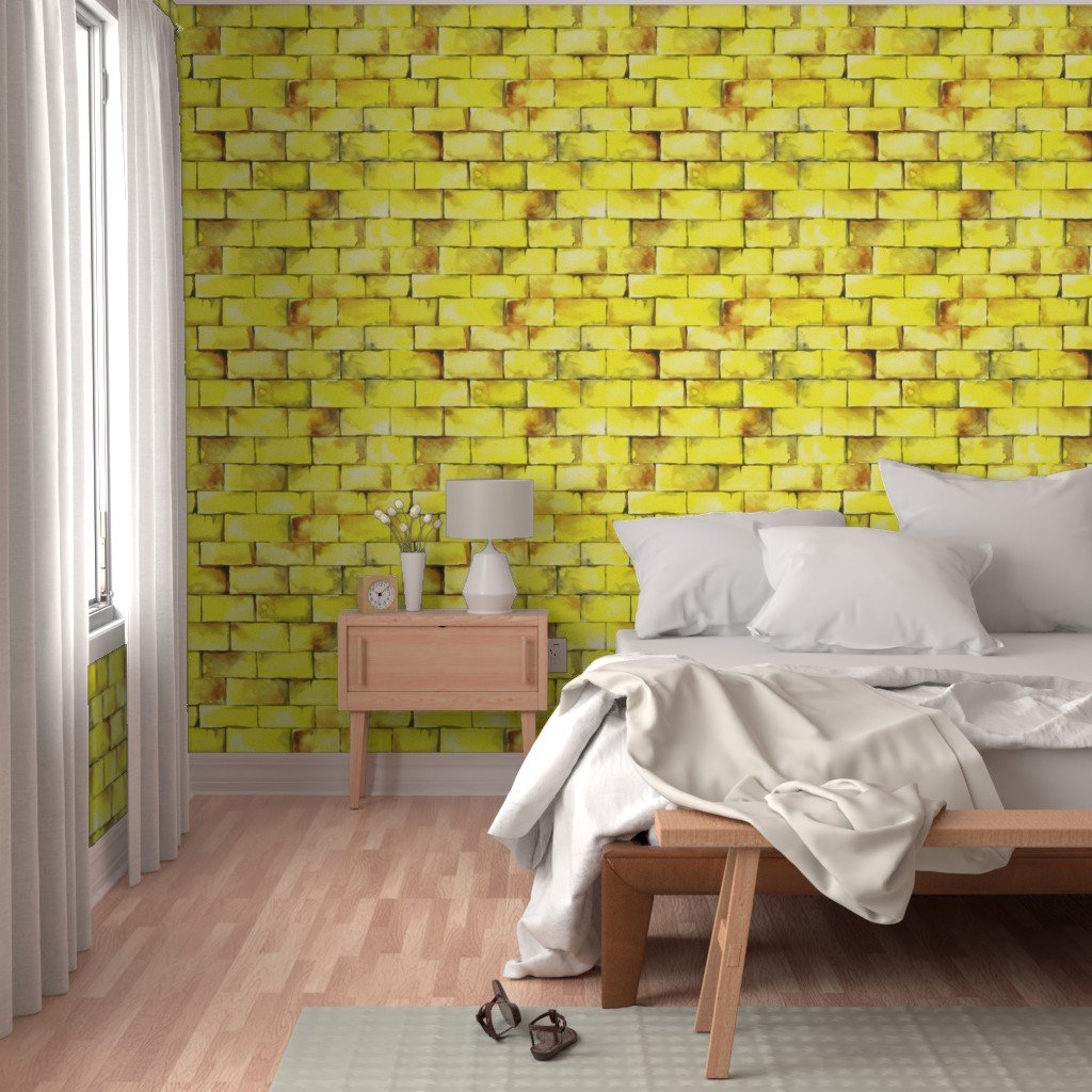 Yellow Brick Road Seamless Repeating Pattern Wallpaper yellow brick pattern wallpaper