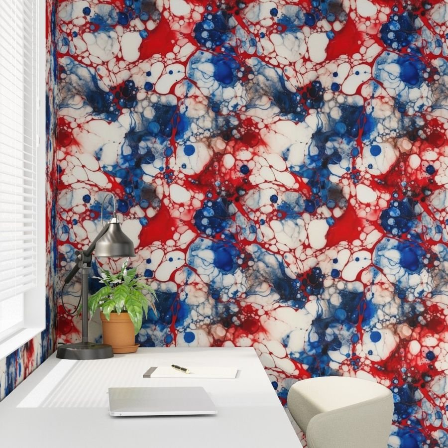 Red White and Blue Alcohol Ink USA Patriotic Flag Colors Alcohol Ink Wallpaper red white blue wallpaper