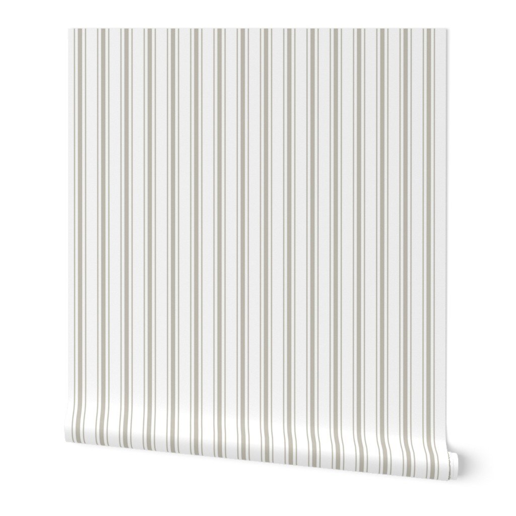 Small Beige on White French Provincial Mattress Ticking Wallpaper mattress ticking wallpaper
