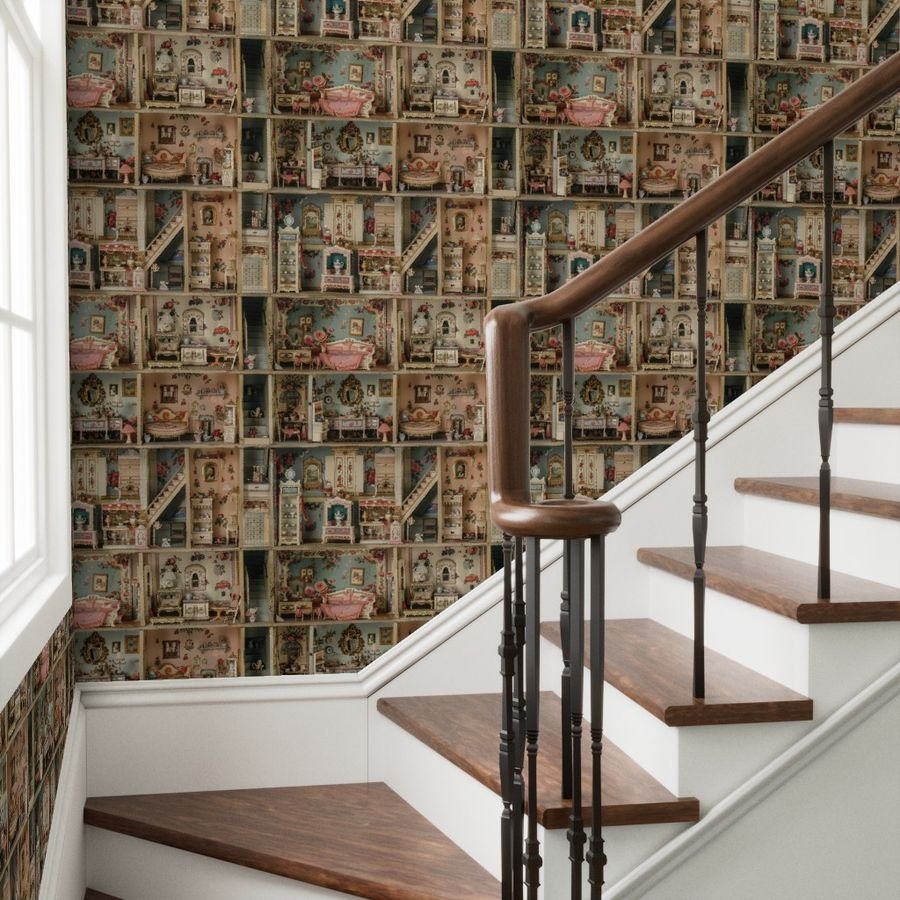 Quaint and Charming Dollshouse Rooms with Ditsy Decor 3 Wallpaper pastel dollhouse wallpaper
