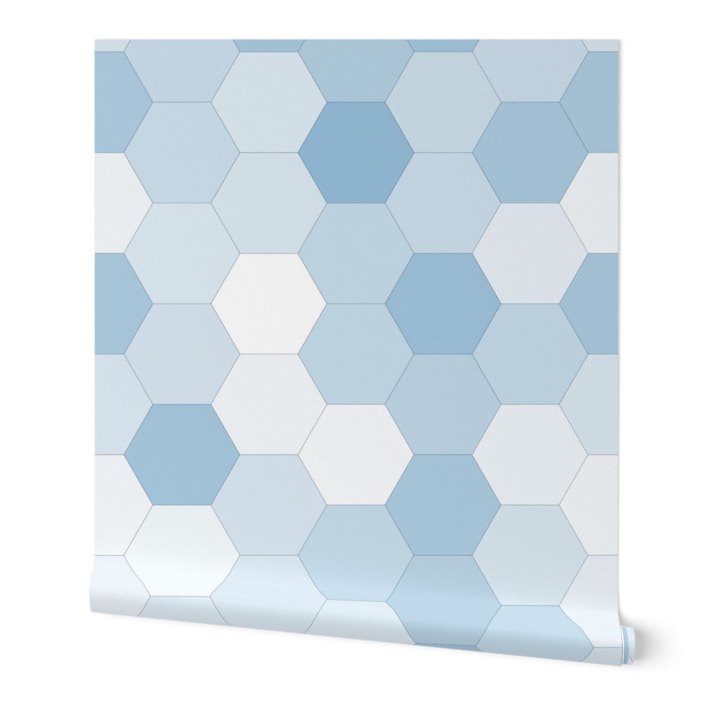 Hexagonal Blue Serenity Honeycomb Pattern Wallpaper hexagon arrangement wallpaper