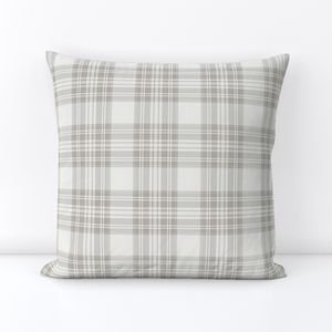 Cool Greige Small Traditional Tartan Plaid Pattern Home Styling Collection Decor Collection soft tones throw pillow design
