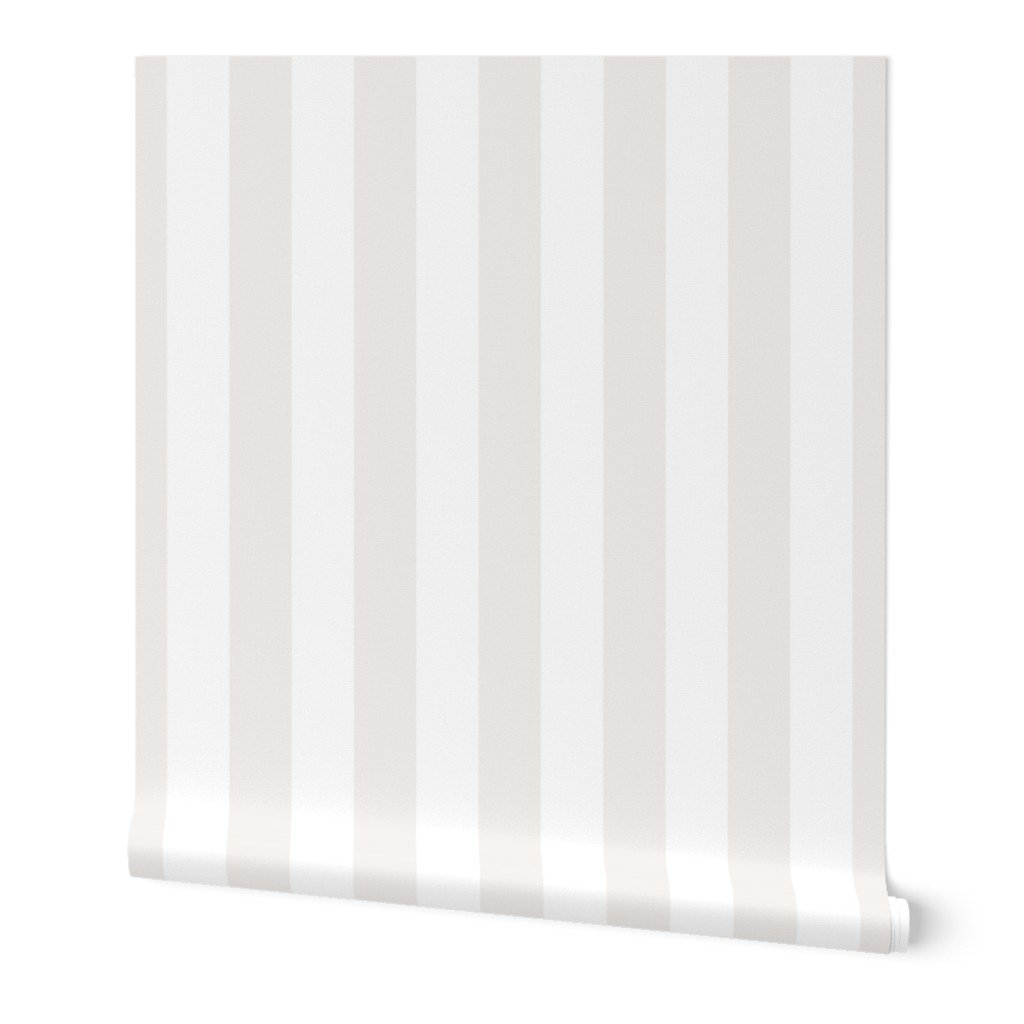 2 Inch Bone White Classic Stripe Pattern Wallpaper minimalist wallpaper