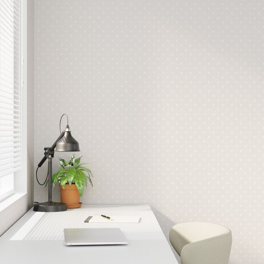 2 Inch Bone White Polka Dot Pattern Wallpaper dots wallpaper