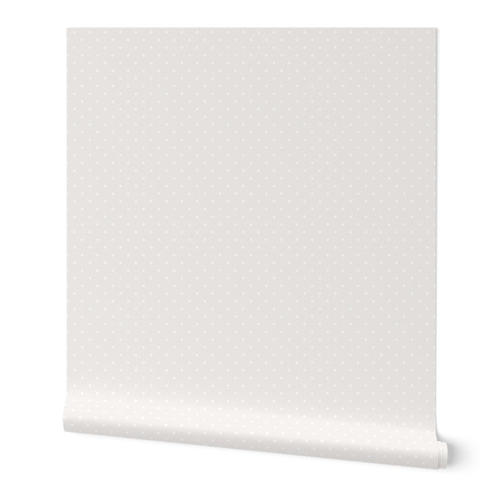 1 Inch Bone White Polka Dot Pattern Wallpaper dots wallpaper