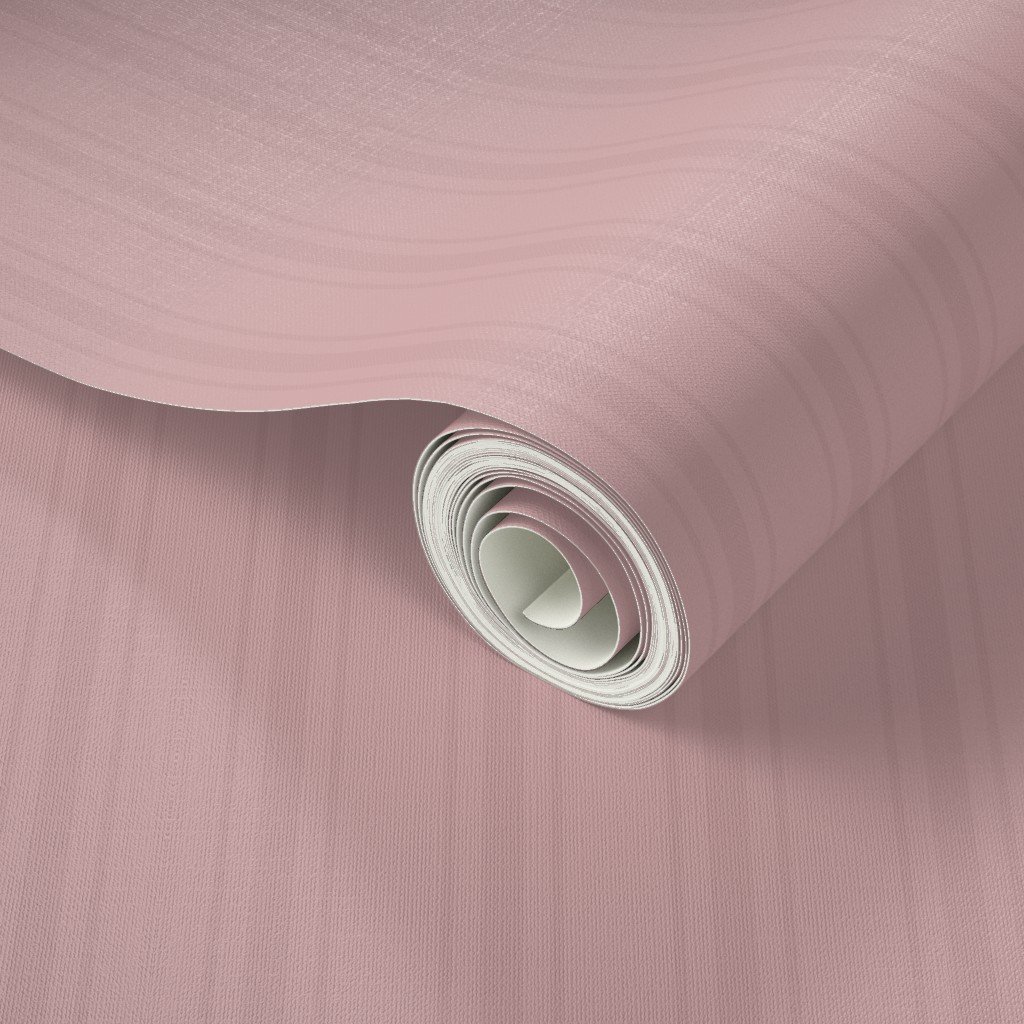 Tonal Dusty Rose Tailored Ticking Stripe Cottage Farmhouse Small Scal Wallpaper thin stripe wallpaper