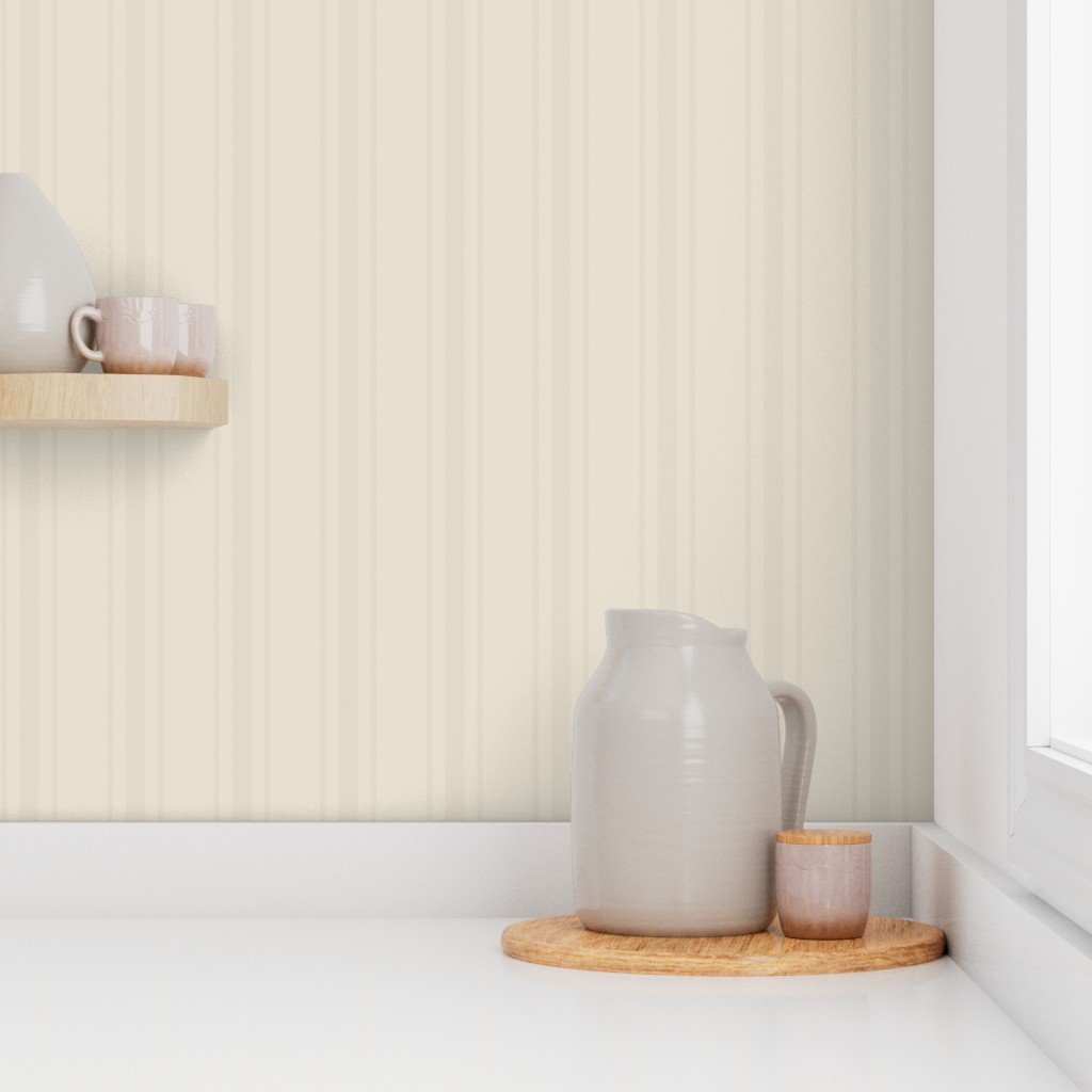 Tonal Oatmeal Tailored Ticking Stripe Cottage Farmhouse Wide Stripe W Wallpaper wide stripe wallpaper
