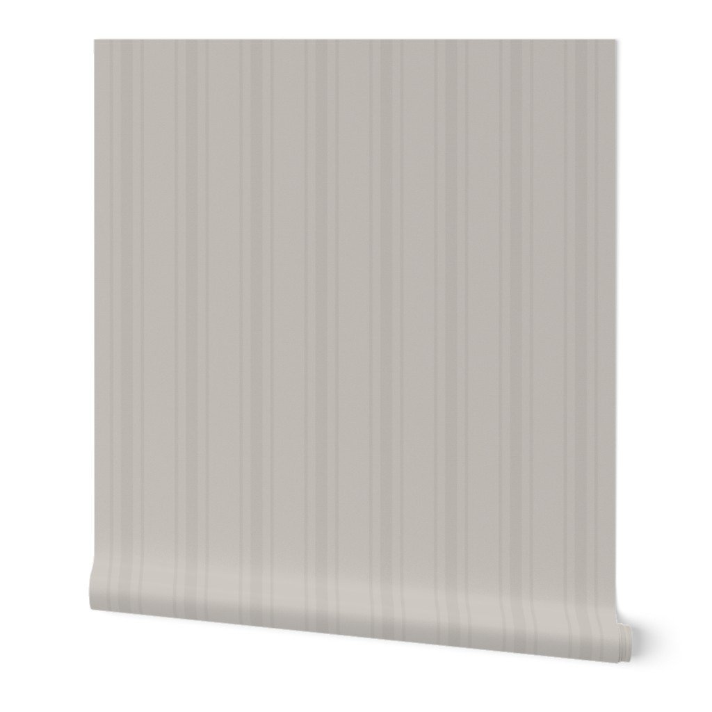 Tonal Stone Tailored Ticking Stripe Cottage Farmhouse Wide Stripe Wal Wallpaper wide stripe wallpaper