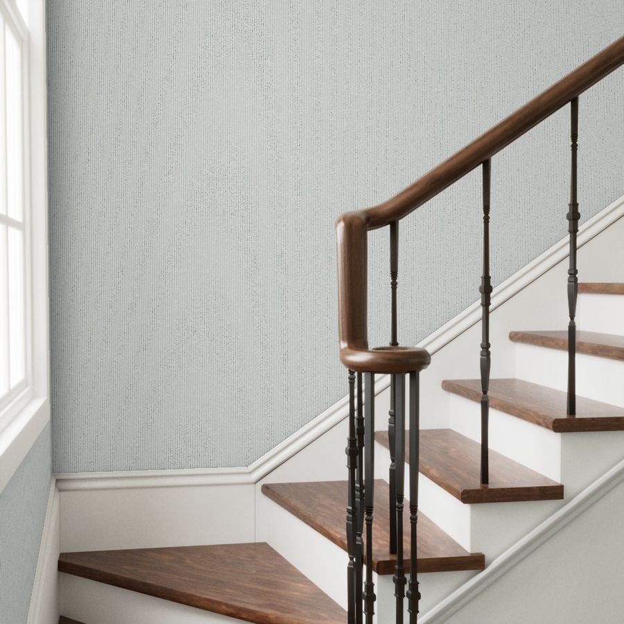 Classic Hunter Green Pinstripe on White Office Stripe Pattern Wallpaper green and white wallpaper