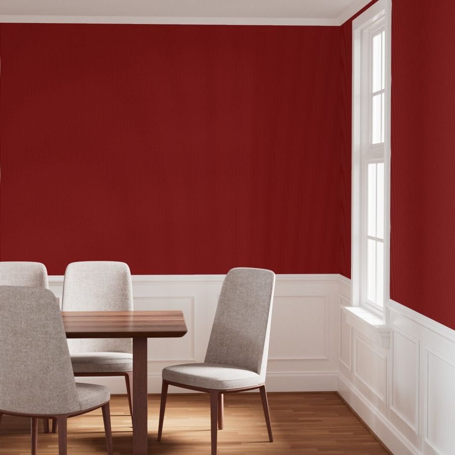 Classic White Pinstripe on Deep Red Office Stripe Pattern Wallpaper office fabric wallpaper
