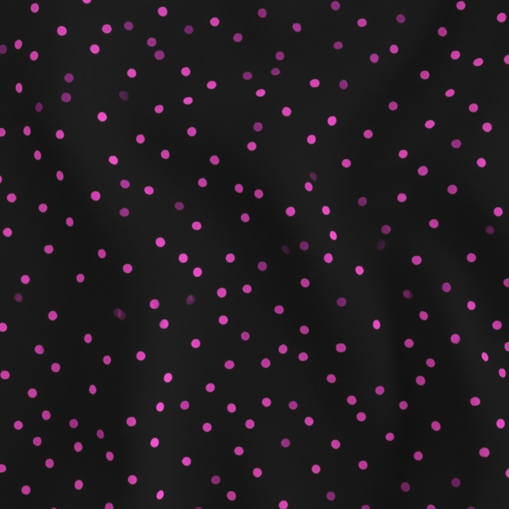 Halloween Enchanted Glow Pink Black Seamless Pattern Fabric glowing lights fabric