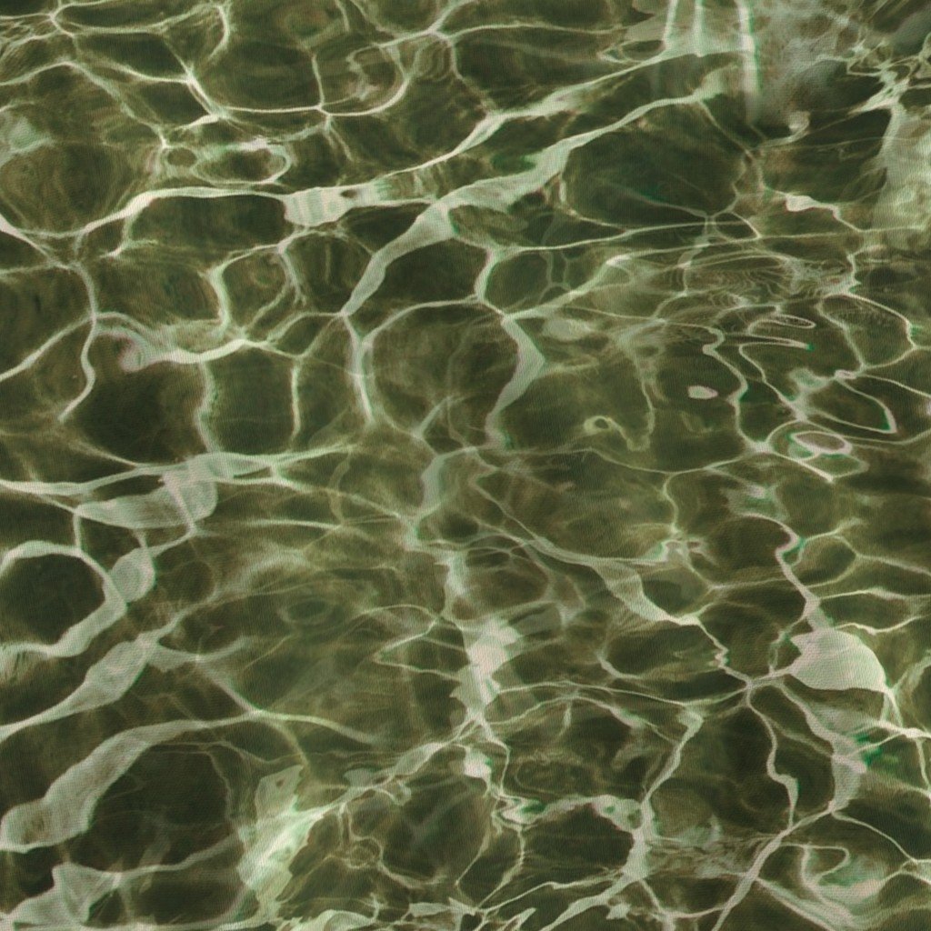 Isla Holbox Seagrass Shallows Water Ripples Fabric olive green fabric