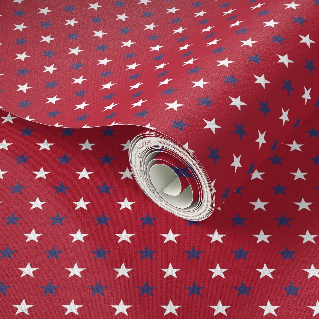 Flag Blue and White Stars on Red Wallpaper usa flag wallpaper