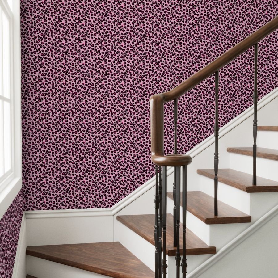 Leopard Spots Pink Wallpaper leopard fur wallpaper
