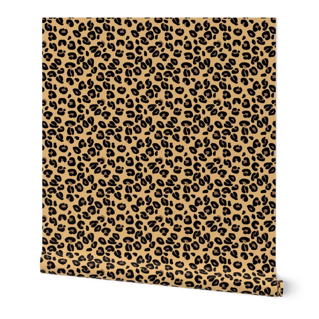 Leopard Spots Classic Beige Wallpaper spotted leopard wallpaper