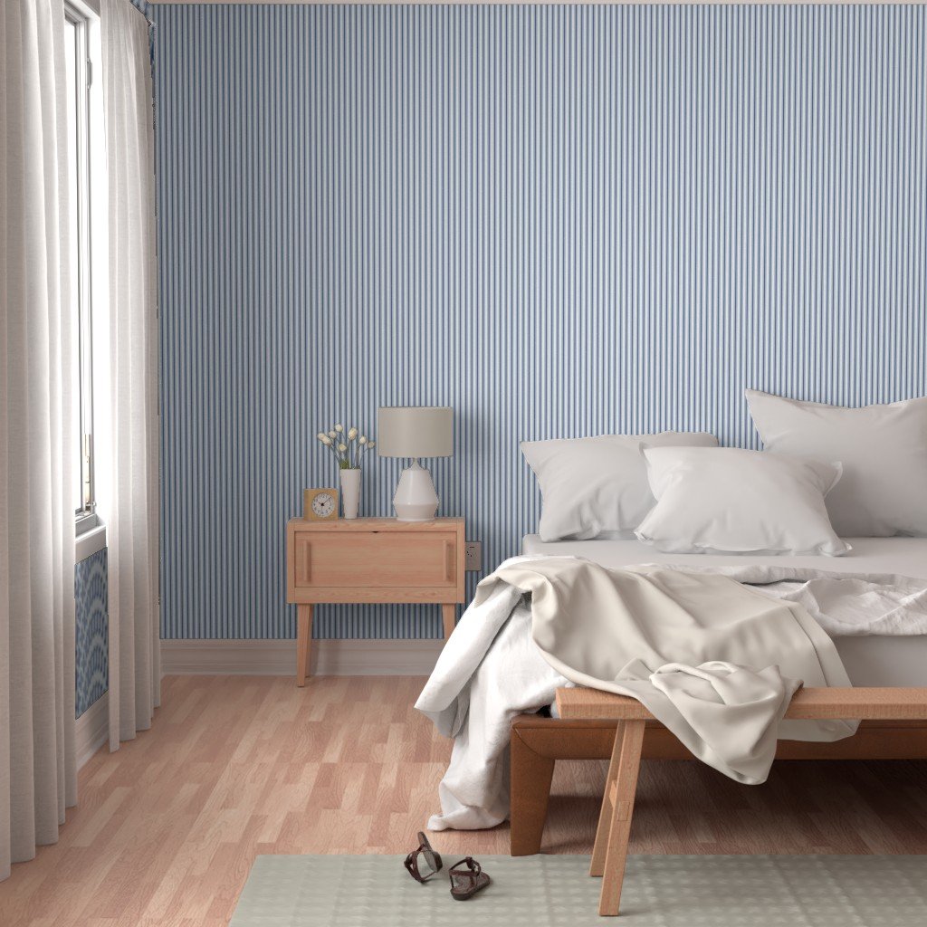 Mattress Ticking Dark Blue Wallpaper dark blue wallpaper