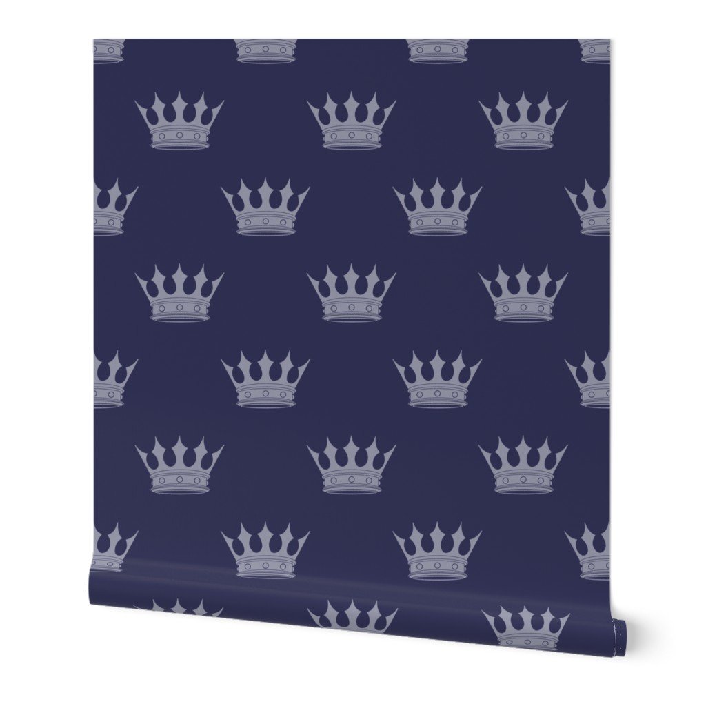 Royal Blue on Blue Crowns Wallpaper royal crowns wallpaper