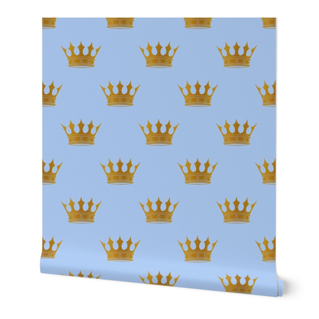 Louis Blue Crown Prince Gold Crowns on Blue Wallpaper prince louis wallpaper