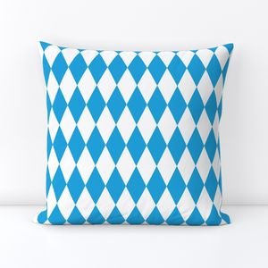 Oktoberfest Bavarian Blue and White Medium Diagonal Diamond Pattern Home Decor Collection Decor Collection beer houses throw pillow design