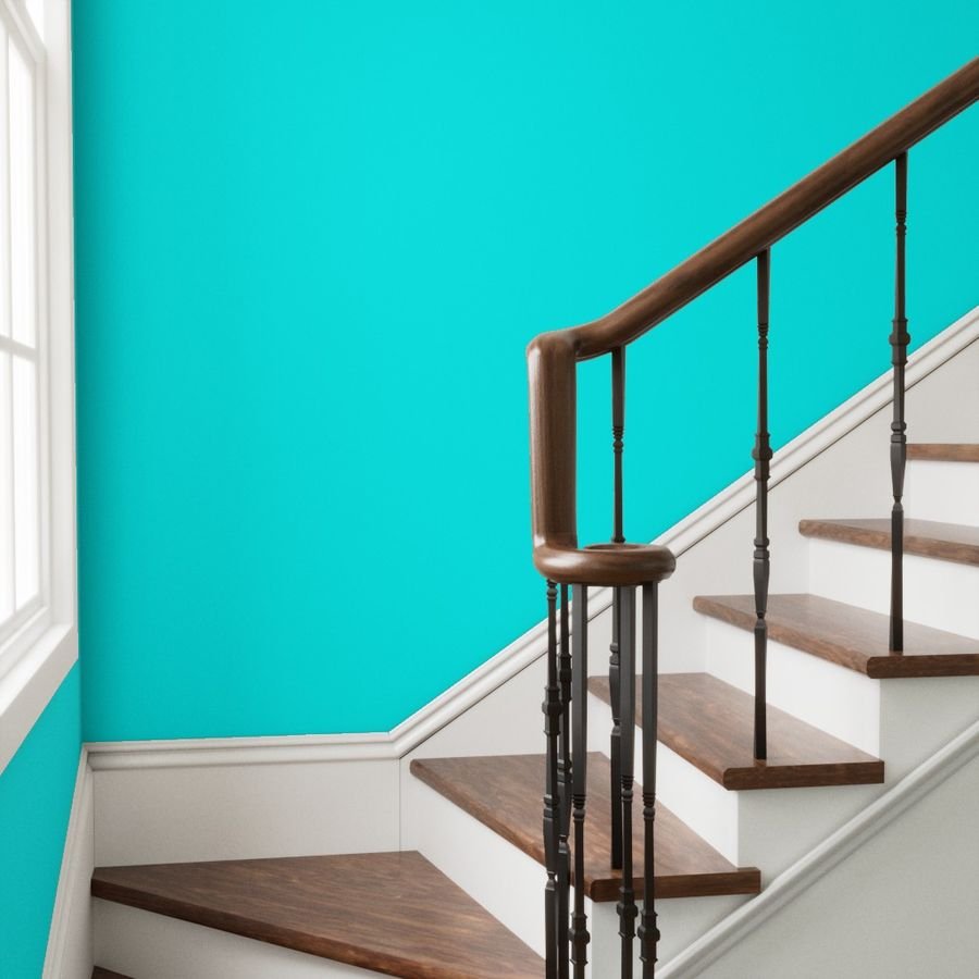 Bright Neon Aqua Blue Solid Coordinate Wallpaper bright neon wallpaper