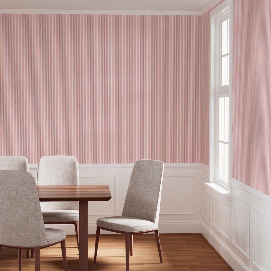 Trendy Large Coral Rose Pastel Coral French Mattress Ticking Double Wallpaper rose and white wallpaper