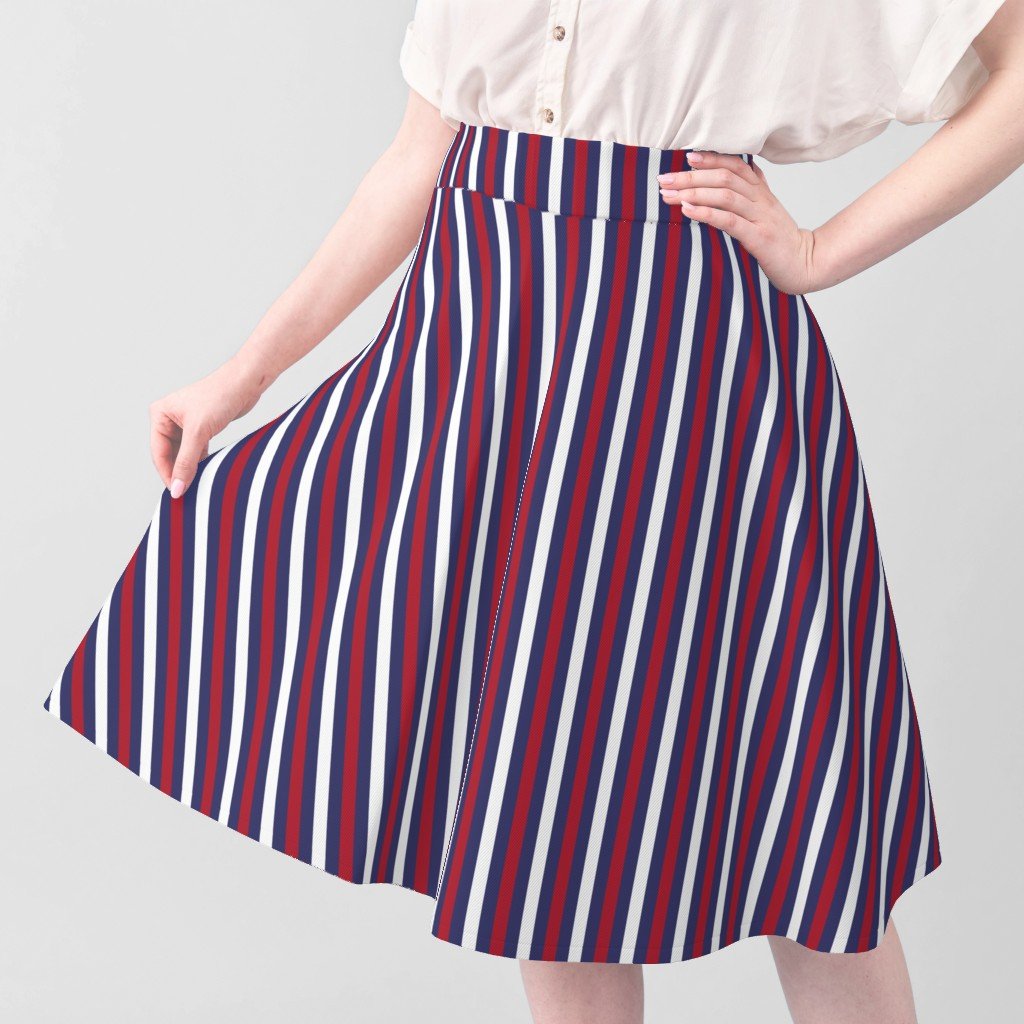 Small USA Flag Alternating Blue with Red and White Stripes Fabric red and blue fabric