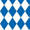 Oktoberfest 5 inch Bavarian Beer House Blue and White Large Diagonal