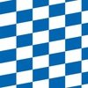 Oktoberfest Bavarian Beer House Blue and White Large Diagonal Diamond