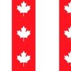 Canadian Flag Colors Red White and Maple Leaves Jumbo 6 Inch Vertical